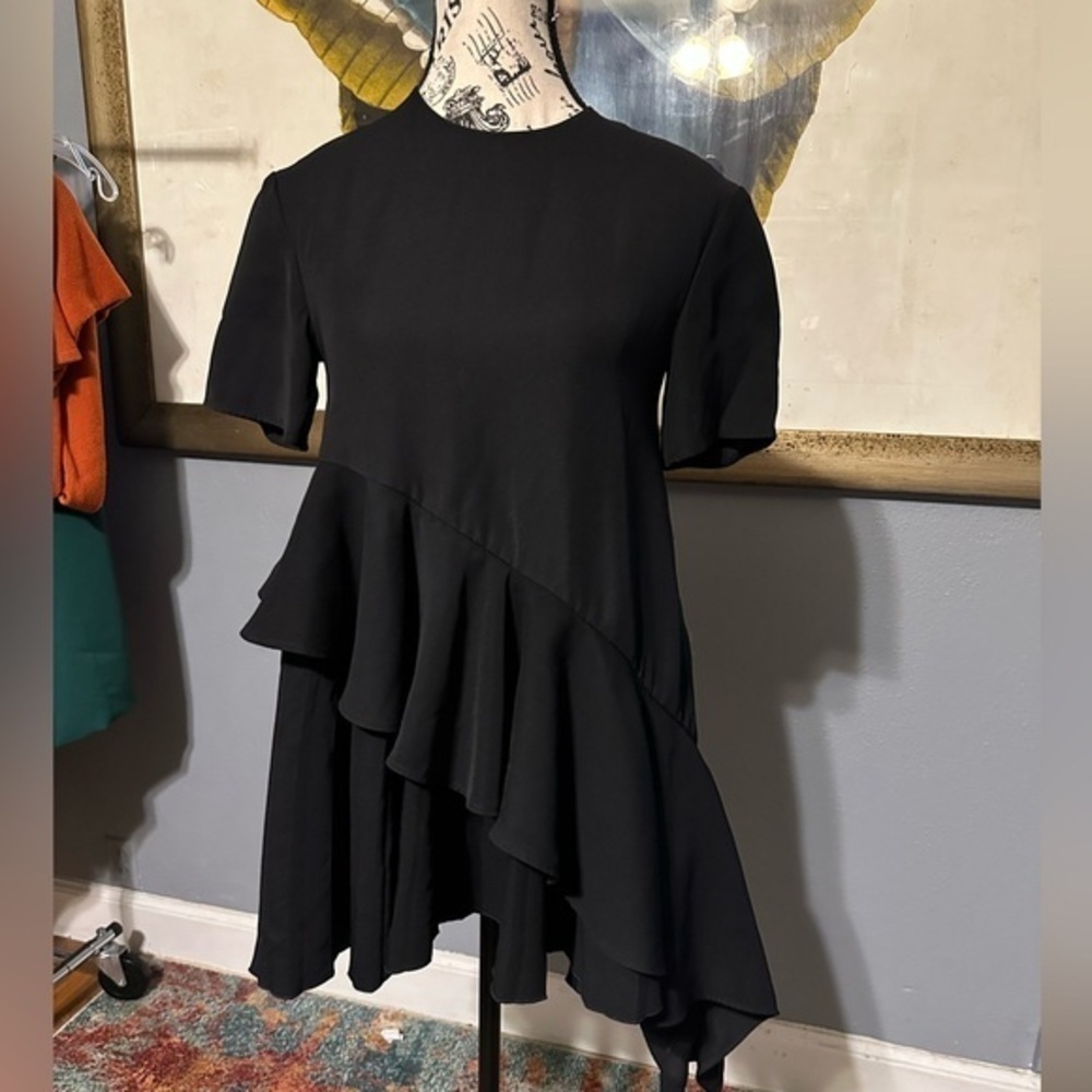 Adeam size small cascading  mini dress of top. Like new